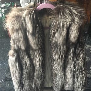 Genuine Silver Fox Fur Vest